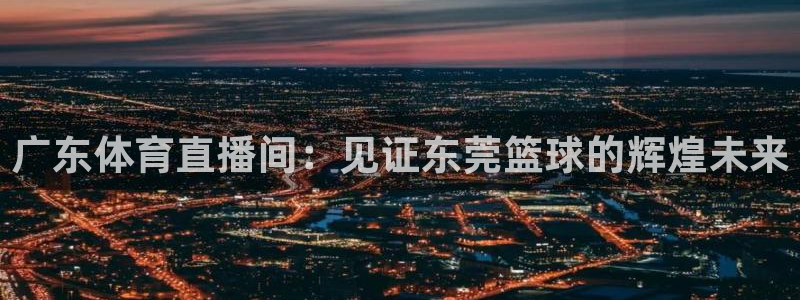 广东体育直播间：见证东莞篮球的辉煌未来