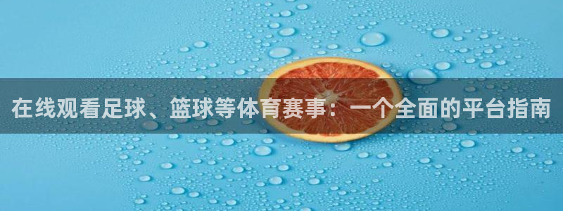 在线观看足球、篮球等体育赛事：一个全面的平台指南